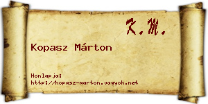 Kopasz Márton névjegykártya